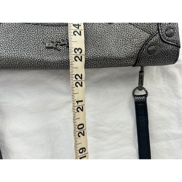 COACH Rhyder Crossbody Bag Metallic Pewter Pebbled Leather 34232 - Picture 10 of 12